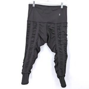 Skinnify 8 Band Leggings Large Black Ruched High Waist Activewear Resistance‎